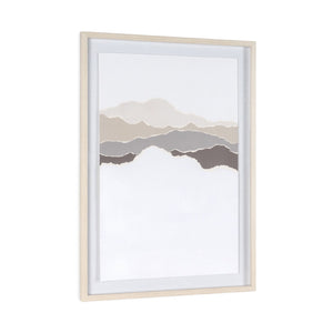 HomeRoots Torn Terrain II Gray Shadowbox Wall Art - Modern Typography & Textured Design for Stylish Interiors 576705