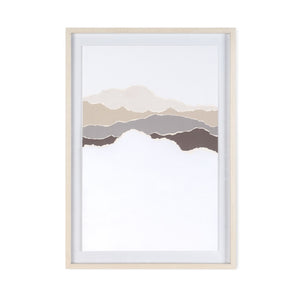 HomeRoots Torn Terrain II Gray Shadowbox Wall Art - Modern Typography & Textured Design for Stylish Interiors 576705