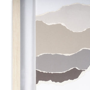HomeRoots Torn Terrain II Gray Shadowbox Wall Art - Modern Typography & Textured Design for Stylish Interiors 576705