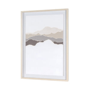 HomeRoots Torn Terrain II Gray Shadowbox Wall Art - Modern Typography & Textured Design for Stylish Interiors 576705