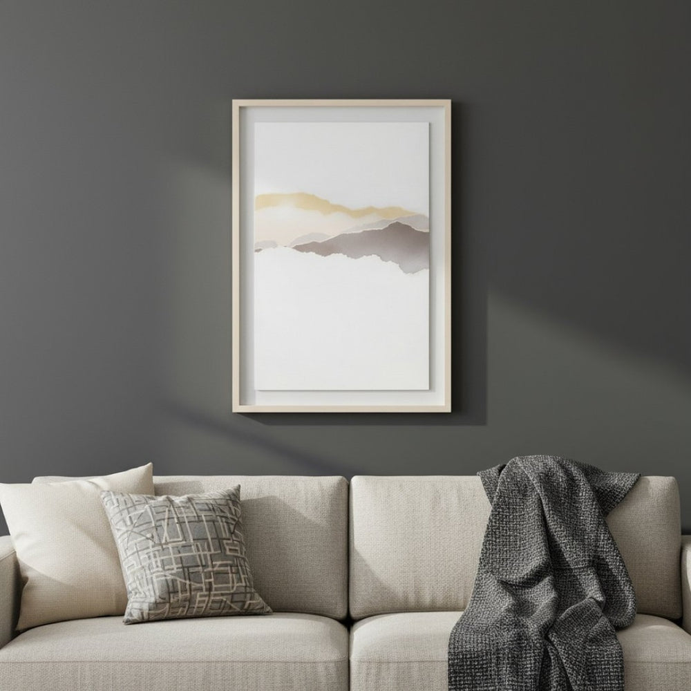 HomeRoots Veiled Gray Shadowbox Textual Art - Modern Wall Decor with Depth for Living Room & Office Style 576706