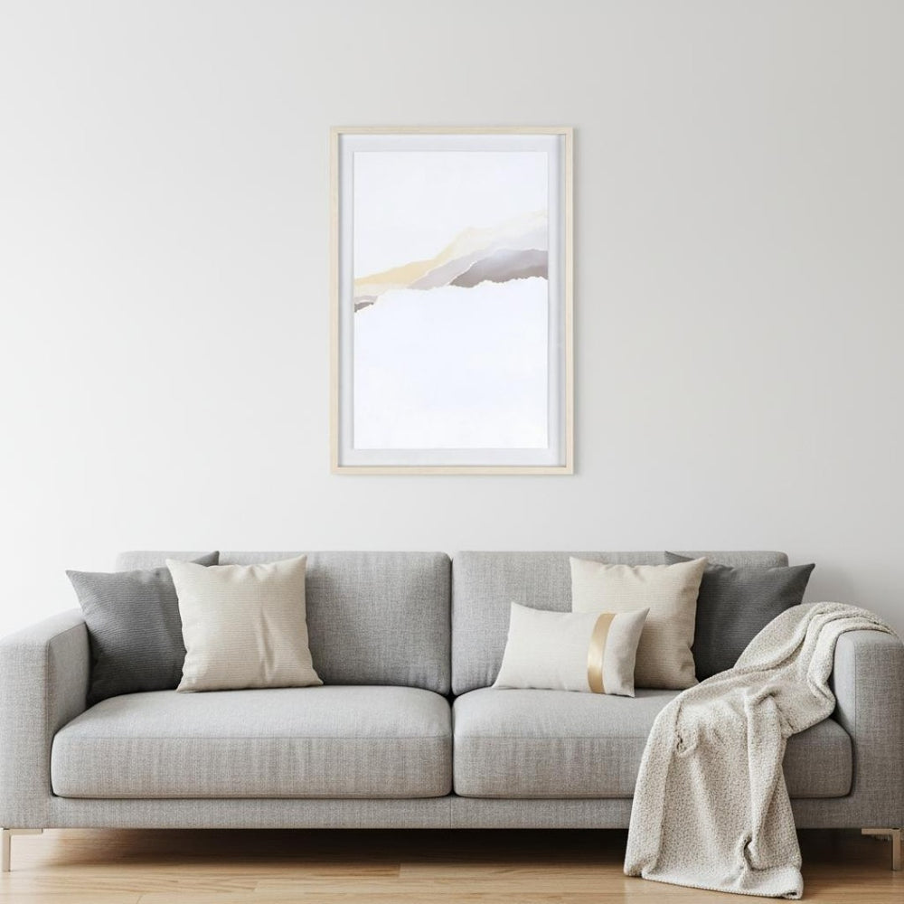 HomeRoots Veiled Vista II Gray Shadowbox Textual Art - Contemporary Wall Decor for Modern Spaces, 39.5" H 576707
