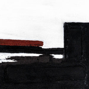 HomeRoots Obsidian Artistry: Hand-Painted Black Floater Frame Painting for Modern Home Décor & Focal Points 576708