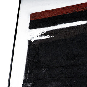 HomeRoots Obsidian Artistry: Hand-Painted Black Floater Frame Painting for Modern Home Décor & Focal Points 576708