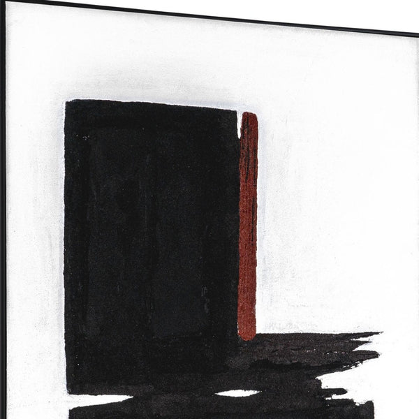 HomeRoots Obsidian Overture II Hand-Painted Canvas Art in Black Floater Frame – Modern Wall Décor for Any Space 576709