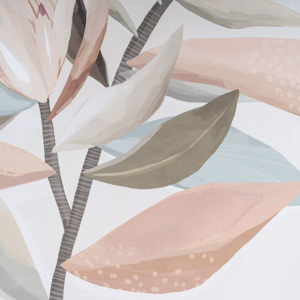 HomeRoots Pastel Petal Canvas Art in Silver Floater Frame – Modern Floral Wall Décor for Any Room Style 576711
