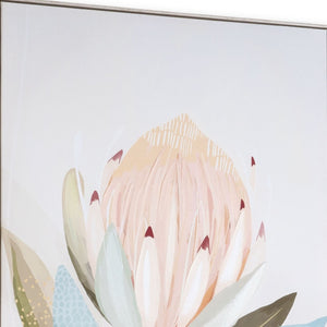 HomeRoots Pastel Petal Harmony II Silver Floater Frame Canvas Art - Modern Wall Decor for Elegant Spaces 576712
