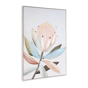 HomeRoots Pastel Petal Harmony II Silver Floater Frame Canvas Art - Modern Wall Decor for Elegant Spaces 576712
