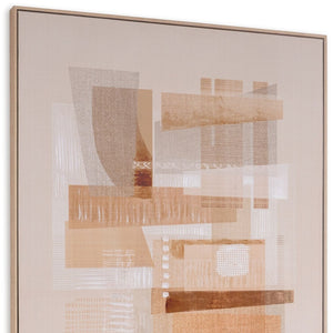 HomeRoots Sands of Serenity Canvas Art - Modern Brown Floater Frame Wall Decor for Tranquil Interiors 576713