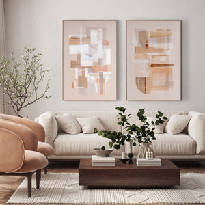 HomeRoots Sands of Serenity Canvas Art - Modern Brown Floater Frame Wall Decor for Tranquil Interiors 576713