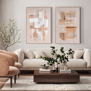 HomeRoots Sands of Serenity II Large Canvas Wall Art - Contemporary Floater Frame for Modern Home Décor 576714
