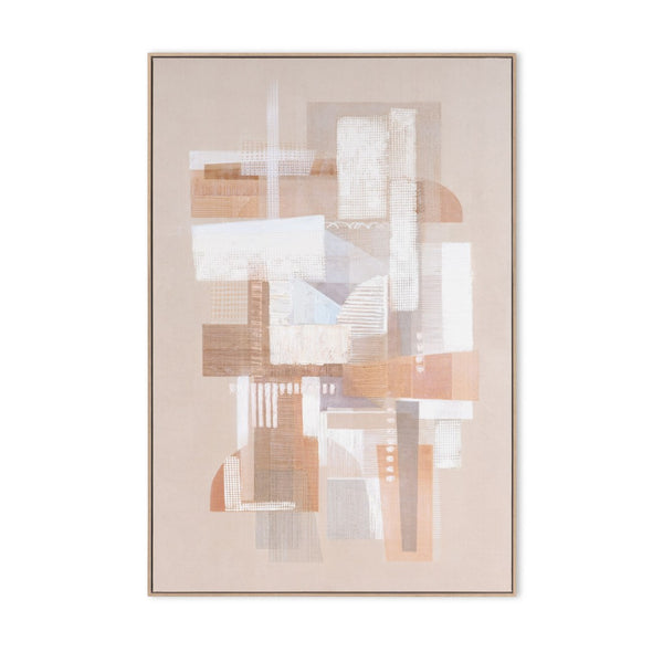 HomeRoots Sands of Serenity II Large Canvas Wall Art - Contemporary Floater Frame for Modern Home Décor 576714