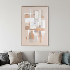 HomeRoots Sands of Serenity II Large Canvas Wall Art - Contemporary Floater Frame for Modern Home Décor 576714