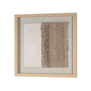 HomeRoots Dual Harmony Shadowbox Textual Art - Contemporary Brown Wall Decor for Modern Interiors, 28" x 27" 576715