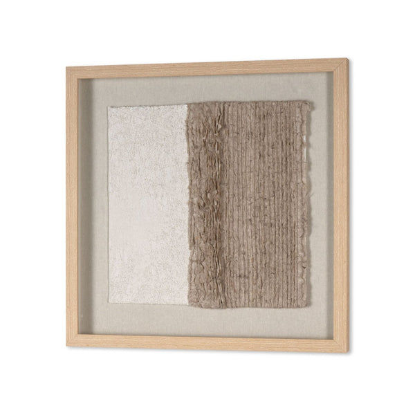 HomeRoots Dual Harmony Shadowbox Textual Art - Contemporary Brown Wall Decor for Modern Interiors, 28" x 27" 576715