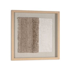 HomeRoots Dual Harmony Shadowbox Textual Art - Contemporary Brown Wall Decor for Modern Interiors, 28" x 27" 576715