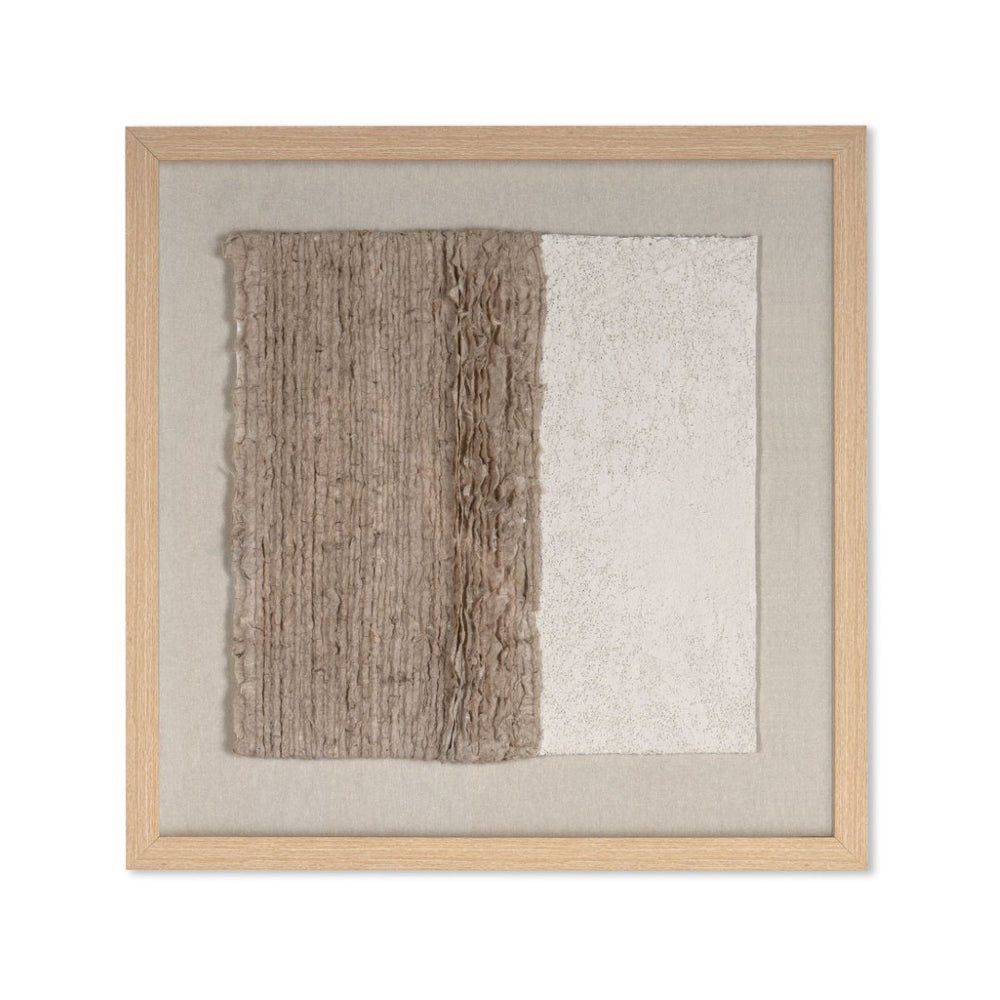HomeRoots Dual Harmony Shadowbox Textual Art - Contemporary Brown Wall Decor for Modern Interiors, 28" x 27" 576715