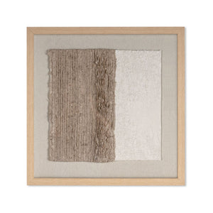 HomeRoots Dual Harmony Shadowbox Textual Art - Contemporary Brown Wall Decor for Modern Interiors, 28" x 27" 576715