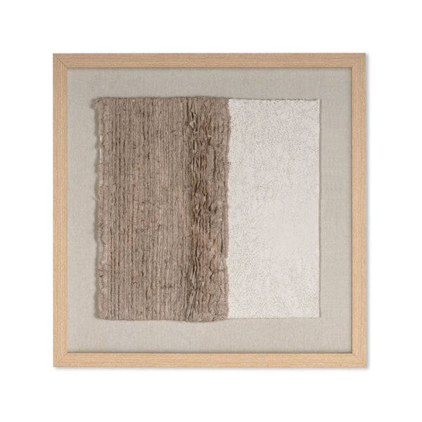 HomeRoots Dual Harmony Shadowbox Textual Art - Contemporary Brown Wall Decor for Modern Interiors, 28" x 27" 576715
