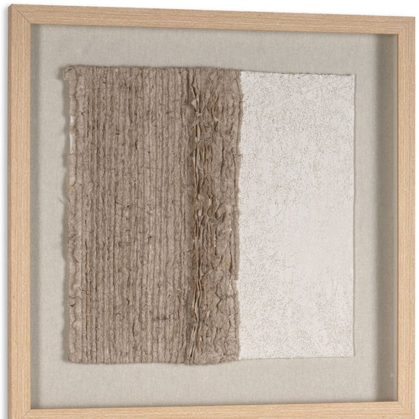 HomeRoots Dual Harmony Shadowbox Textual Art - Contemporary Brown Wall Decor for Modern Interiors, 28" x 27" 576715