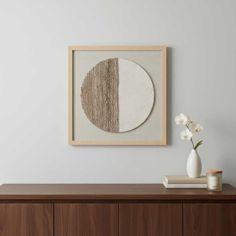 HomeRoots Equilibrium Essence Brown Shadowbox Art - Modern Textual Wall Decor for Stylish Interiors 576716
