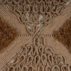 HomeRoots Frayed Symmetry Shadowbox Textile Art in Brown Frame for Contemporary Home Decor & Focal Points 576717