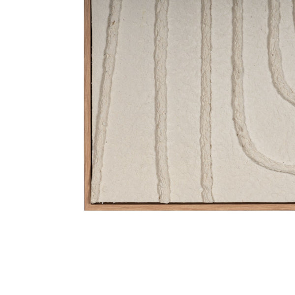 HomeRoots Contour Serenity I - Hand-Painted Canvas Wall Art in Brown Floater Frame for Modern Spaces 576718
