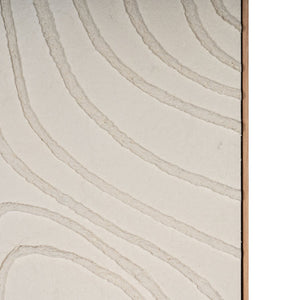 HomeRoots Contour Serenity I - Hand-Painted Canvas Wall Art in Brown Floater Frame for Modern Spaces 576718