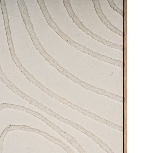 HomeRoots Contour Serenity I - Hand-Painted Canvas Wall Art in Brown Floater Frame for Modern Spaces 576718