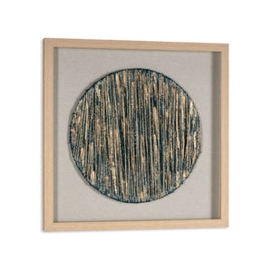 HomeRoots Azure Harmony Brown Shadowbox Art - Modern Textual Wall Décor with Gallery-Style Depth & Azure Accents 576721