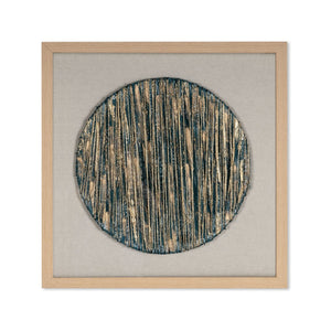 HomeRoots Azure Harmony Brown Shadowbox Art - Modern Textual Wall Décor with Gallery-Style Depth & Azure Accents 576721