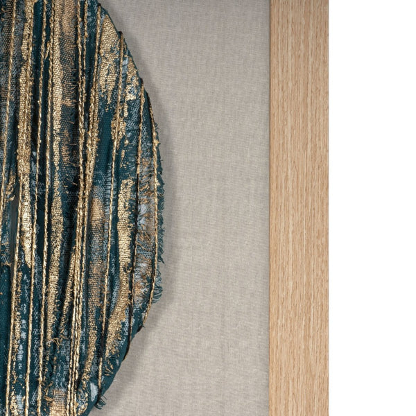 HomeRoots Azure Harmony Brown Shadowbox Art - Modern Textual Wall Décor with Gallery-Style Depth & Azure Accents 576721