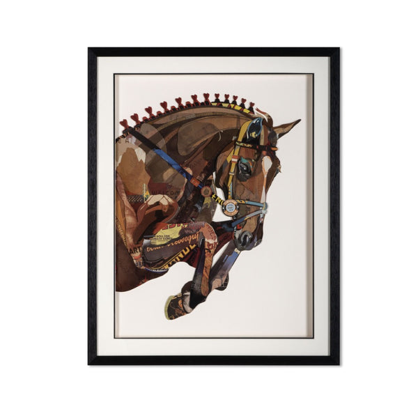 HomeRoots Leap Captivating Black Shadowbox Horse Art - Bold Farmhouse Wall Decor for Any Room Style 576722