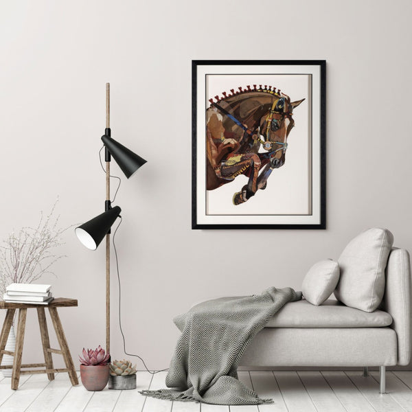 HomeRoots Leap Captivating Black Shadowbox Horse Art - Bold Farmhouse Wall Decor for Any Room Style 576722