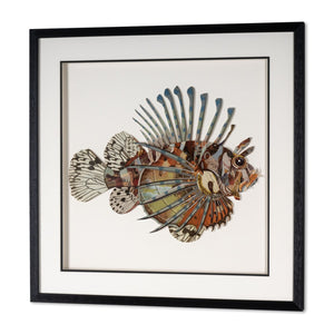 HomeRoots Aquatic Shadowbox Textual Art - Tropical Sea Life Wall Décor for Modern Coastal Spaces, 27" x 27" 576726