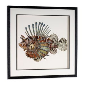 HomeRoots Aquatic Shadowbox Textual Art - Tropical Sea Life Wall Décor for Modern Coastal Spaces, 27" x 27" 576726