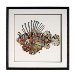 HomeRoots Aquatic Shadowbox Textual Art - Tropical Sea Life Wall Décor for Modern Coastal Spaces, 27" x 27" 576726