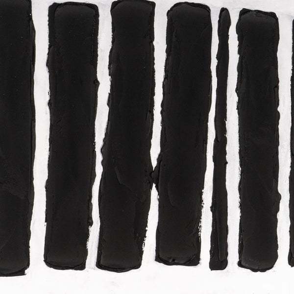 HomeRoots Monochrome Hand-Painted Black Floater Frame Wall Art - Modern Canvas Decor for Sophisticated Spaces 576727