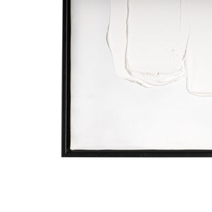 HomeRoots Abstract Hand-Painted Canvas Wall Art in Black Floater Frame - Unique Textured Contemporary Decor 576728