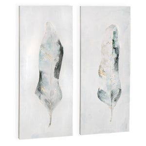 HomeRoots Plume S2 Hand-Painted Canvas Wall Art - Bold, Contemporary Décor for Living Rooms & Bedrooms 576729