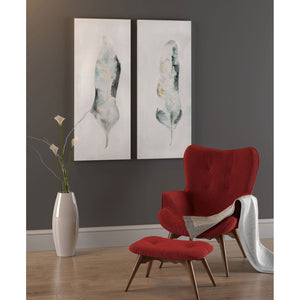 HomeRoots Plume S2 Hand-Painted Canvas Wall Art - Bold, Contemporary Décor for Living Rooms & Bedrooms 576729