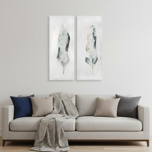 HomeRoots Plume S2 Hand-Painted Canvas Wall Art - Bold, Contemporary Décor for Living Rooms & Bedrooms 576729