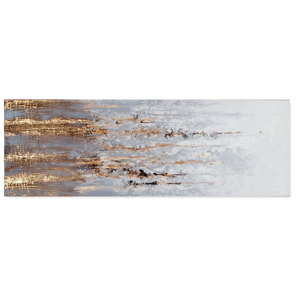 HomeRoots Golden Rise Hand-Painted Unframed Wall Art - Vibrant Contemporary Canvas for Modern Spaces 576730