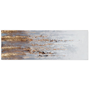 HomeRoots Golden Rise Hand-Painted Unframed Wall Art - Vibrant Contemporary Canvas for Modern Spaces 576730