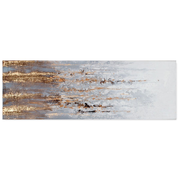 HomeRoots Golden Rise Hand-Painted Unframed Wall Art - Vibrant Contemporary Canvas for Modern Spaces 576730