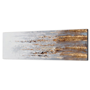 HomeRoots Golden Rise Hand-Painted Unframed Wall Art - Vibrant Contemporary Canvas for Modern Spaces 576730