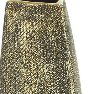 HomeRoots 40" Gold Tapered Ceramic Floor Vase - Elegant, Distressed Finish for Chic Home Décor & Gifts 576733