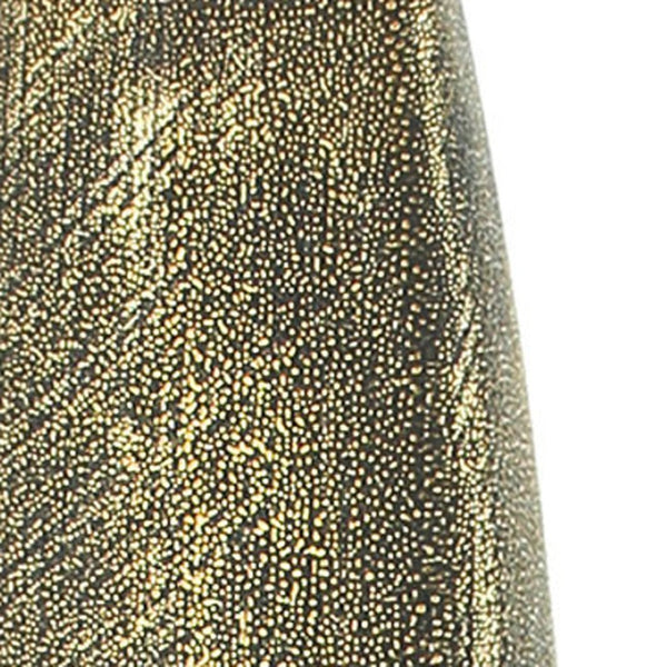 HomeRoots 47" Gold Tapered Ceramic Floor Vase - Striking Artisanal Accent for Modern Homes & Floral Displays 576734