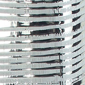 HomeRoots 48" Silver Striped Tapered Ceramic Floor Vase - Tall Decorative Piece for Home & Office Elegance 576736