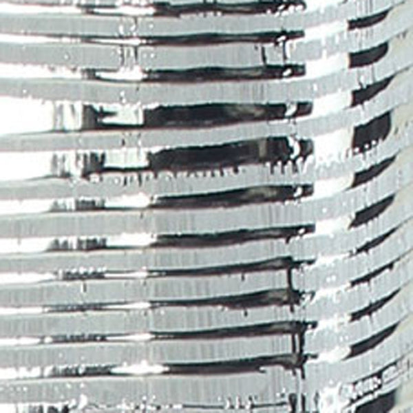 HomeRoots 48" Silver Striped Tapered Ceramic Floor Vase - Tall Decorative Piece for Home & Office Elegance 576736